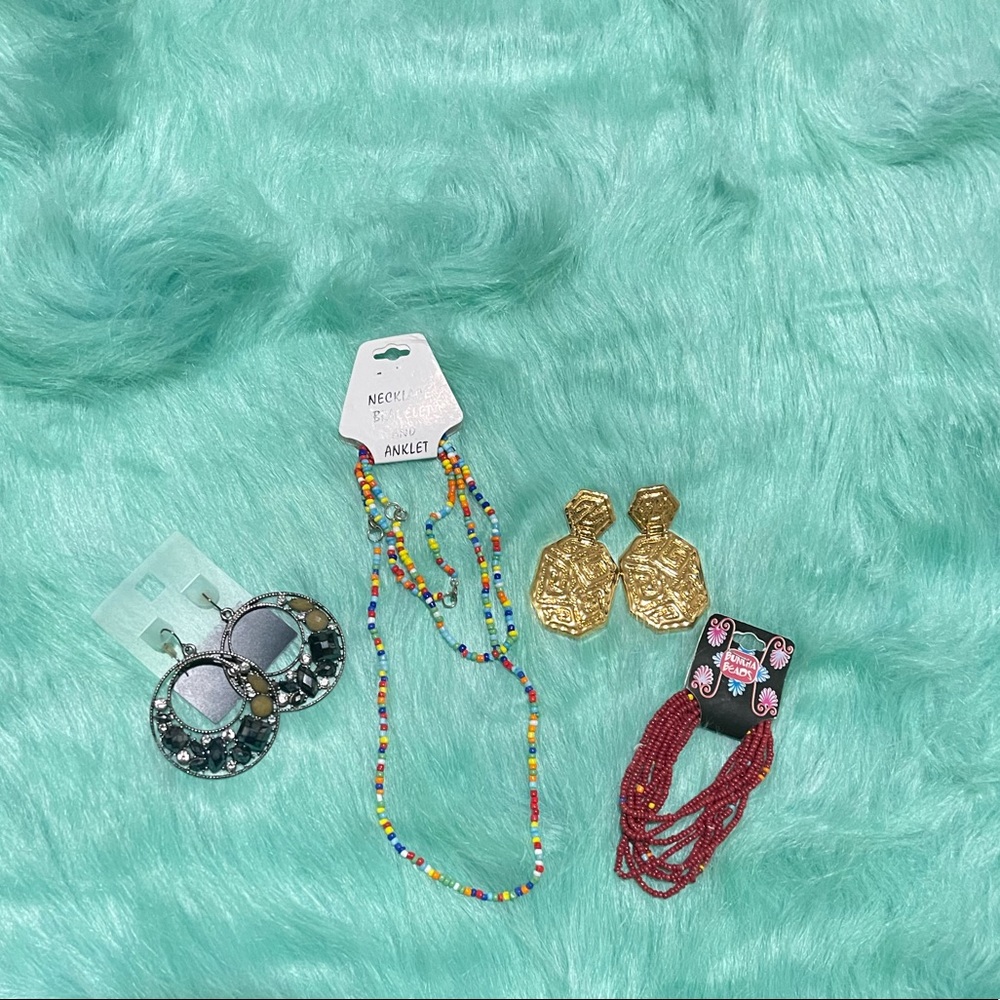 Set of Necklaces and Earrings
